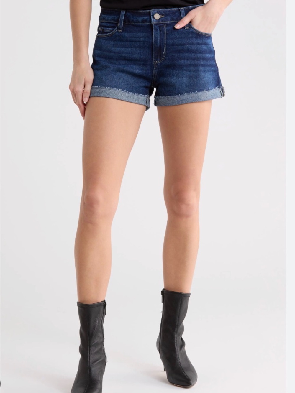 PAIGE Jimmy Jimmy Roll-Cuff Denim Shorts